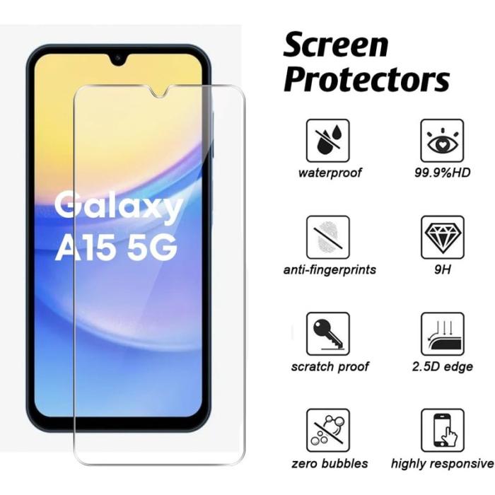 OEM - Samsung Galaxy A55 5G Skal TPU + 2PCS 2.5D Härdat Glas - Transparent