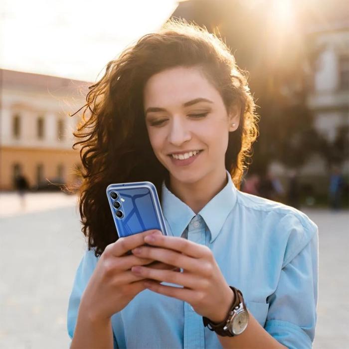 OEM - Samsung Galaxy A55 5G Skal TPU + 2PCS 2.5D Härdat Glas - Transparent