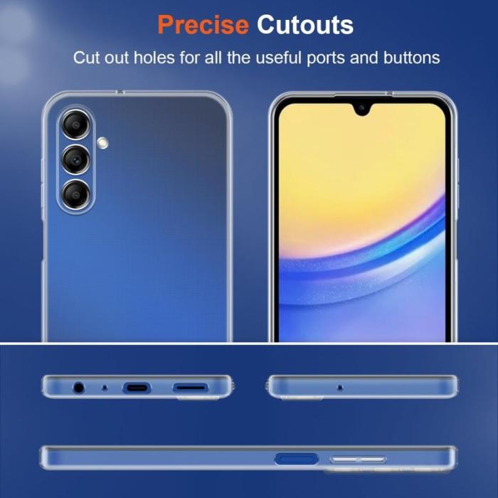 OEM - Samsung Galaxy A55 5G Skal TPU + 2PCS 2.5D Härdat Glas - Transparent