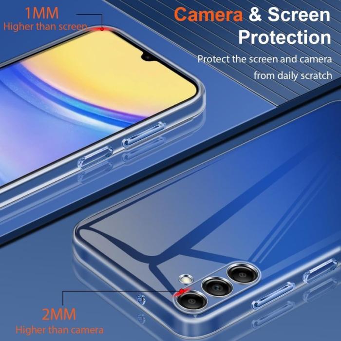 OEM - Samsung Galaxy A55 5G Skal TPU + 2PCS 2.5D Härdat Glas - Transparent