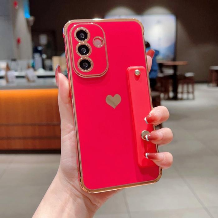 OEM - Samsung Galaxy A55 5G Skal TPU Electropläterad Kantskydd - Rosa