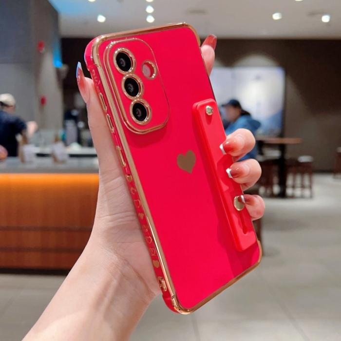 OEM - Samsung Galaxy A55 5G Skal TPU Electropläterad Kantskydd - Rosa