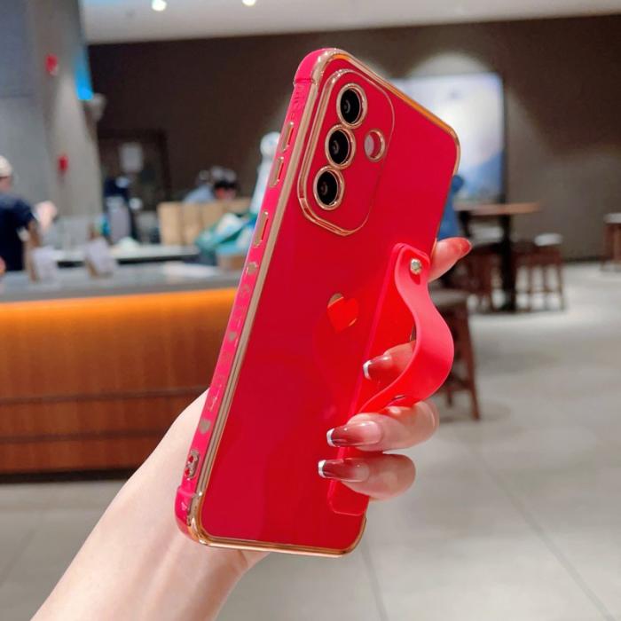 OEM - Samsung Galaxy A55 5G Skal TPU Electropläterad Kantskydd - Rosa