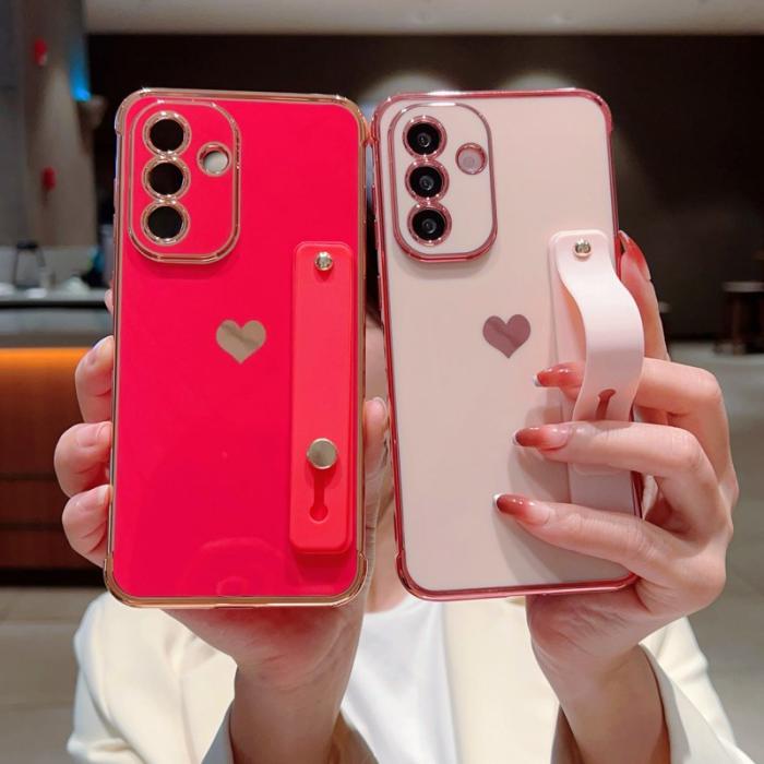 OEM - Samsung Galaxy A55 5G Skal TPU Electropläterad Kantskydd - Rosa