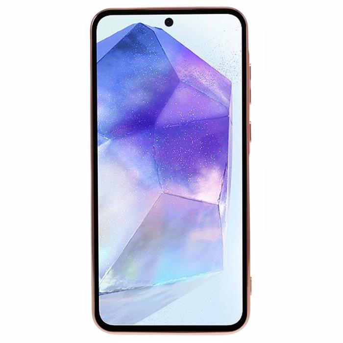 OEM - Samsung Galaxy A55 5G Skal TPU Electropläterad - Röd