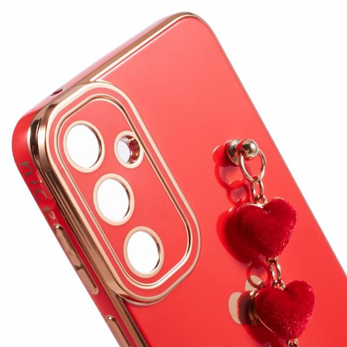 OEM - Samsung Galaxy A55 5G Skal TPU Electropläterad - Röd