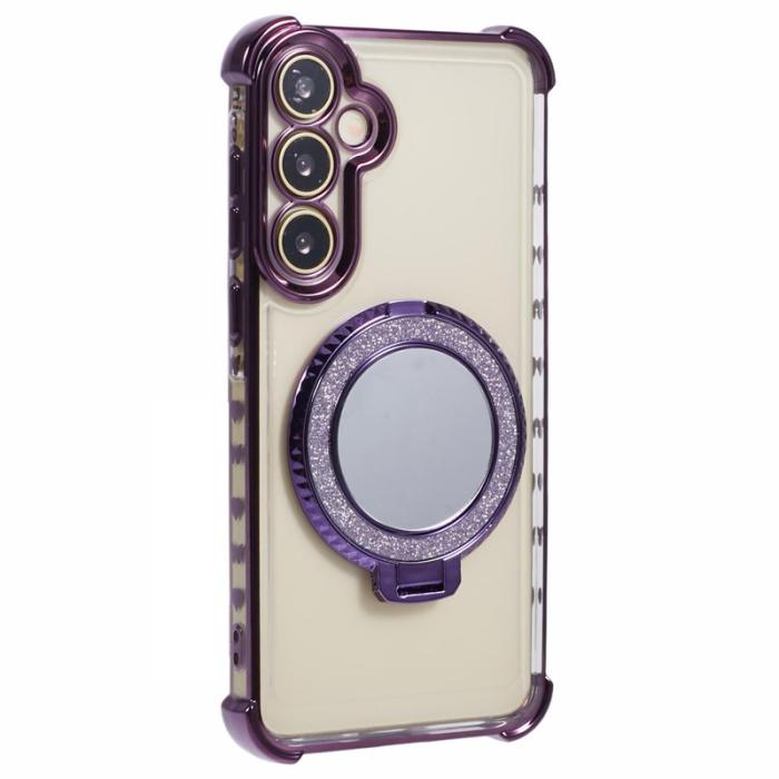 OEM - Samsung Galaxy A55 5G Skal TPU Electroplätering - Mörklila