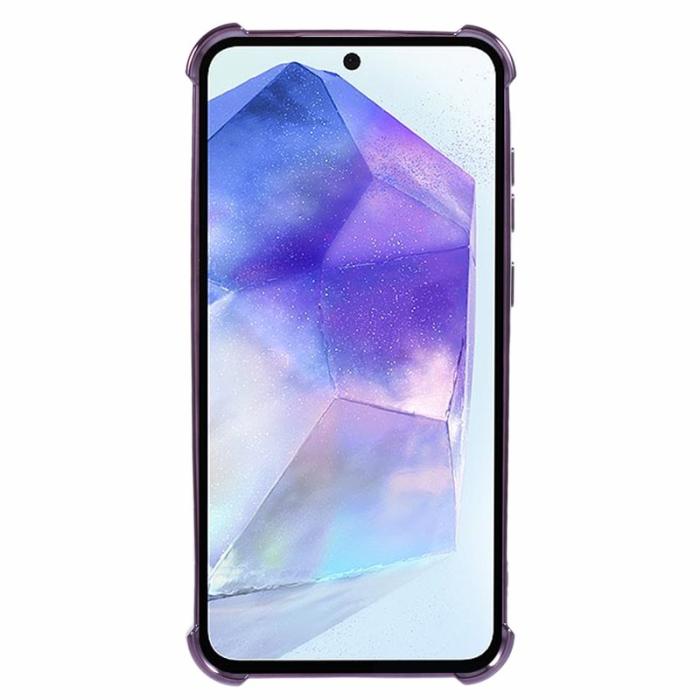 OEM - Samsung Galaxy A55 5G Skal TPU Electroplätering - Mörklila