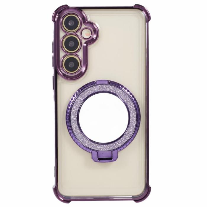 OEM - Samsung Galaxy A55 5G Skal TPU Electroplätering - Mörklila