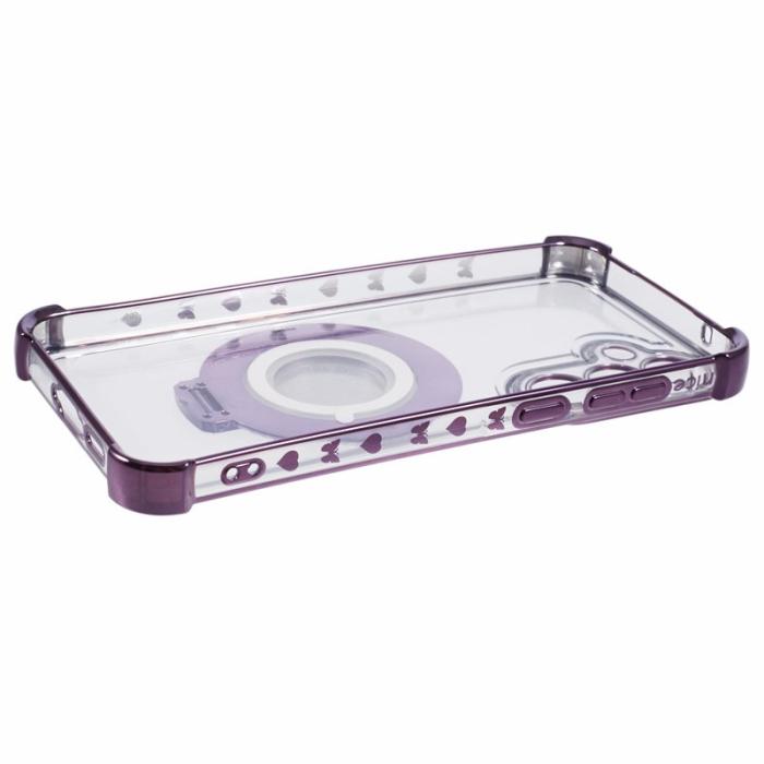 OEM - Samsung Galaxy A55 5G Skal TPU Electroplätering - Mörklila