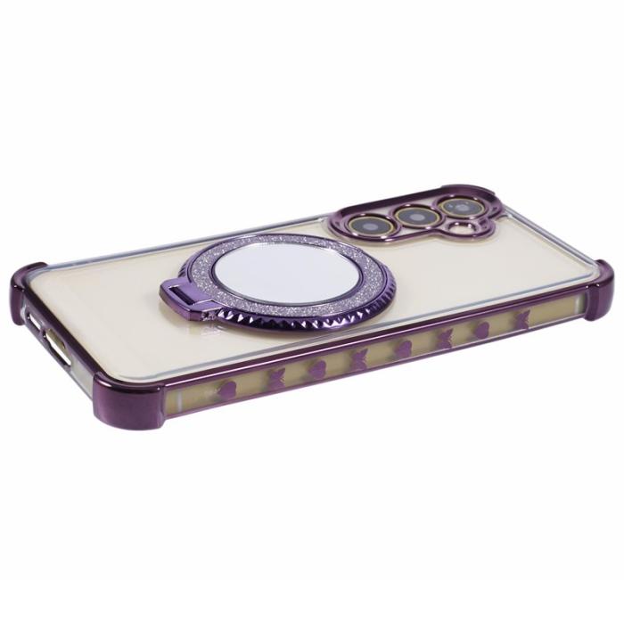 OEM - Samsung Galaxy A55 5G Skal TPU Electroplätering - Mörklila