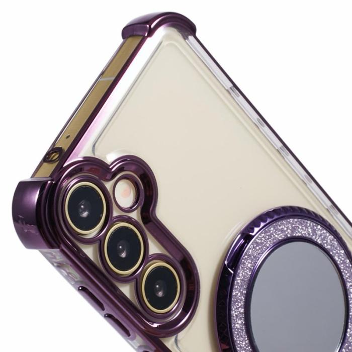 OEM - Samsung Galaxy A55 5G Skal TPU Electroplätering - Mörklila