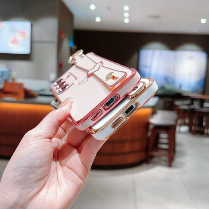 OEM - Samsung Galaxy A55 5G Skal TPU Electroplaterat Hjärtmönster - Rosa