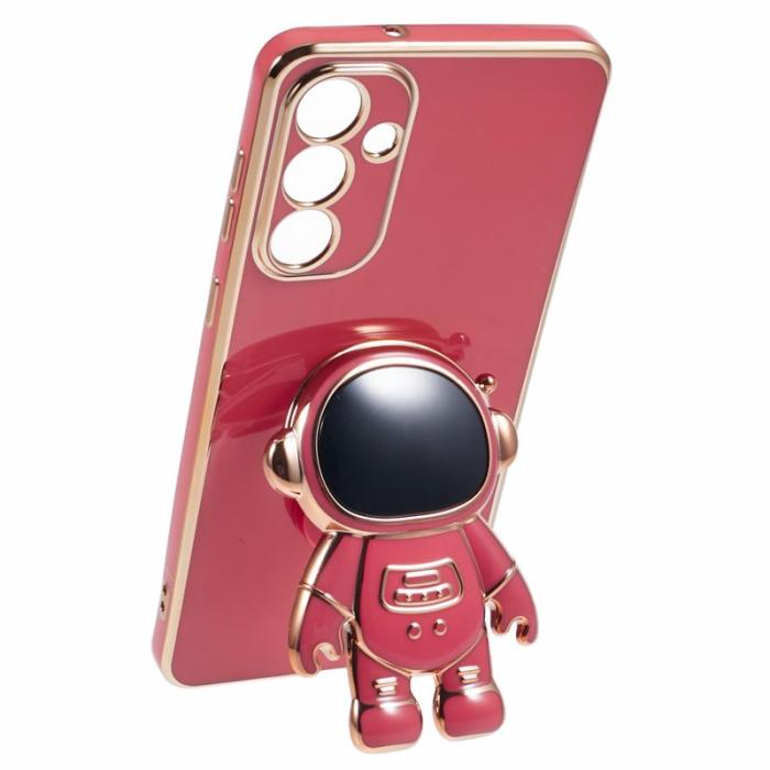 OEM - Samsung Galaxy A55 5G Skal TPU Electroplating Astronaut - Röd