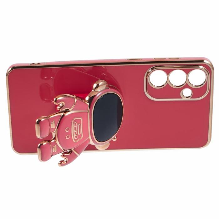 OEM - Samsung Galaxy A55 5G Skal TPU Electroplating Astronaut - Röd