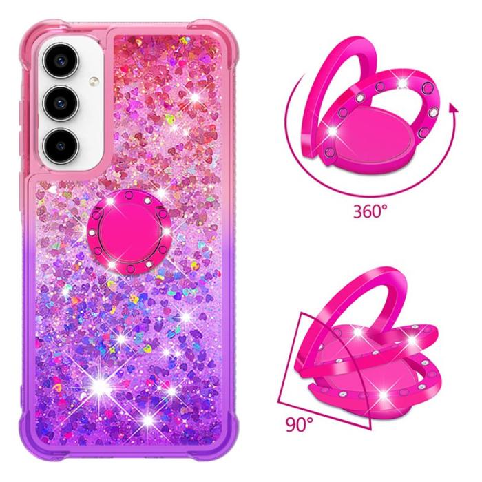 OEM - Samsung Galaxy A55 5G Skal TPU Gradiant Stöd Skydd - Rosa+Lila