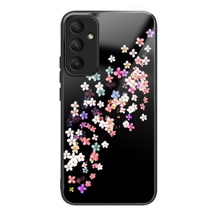OEM - Samsung Galaxy A55 5G Skal TPU + Härdat Glas Repbeständig - Blommig