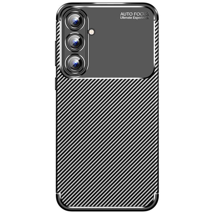 OEM - Samsung Galaxy A55 5G Skal TPU Kolfiber Slim-Fit - Svart