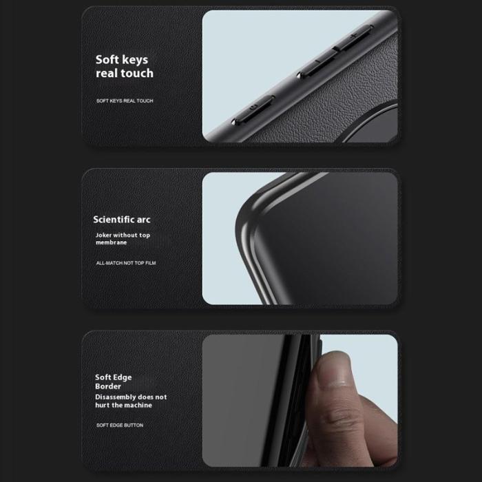 OEM - Mobilskal till Samsung Galaxy A55 5G TPU + Konstläder Textur - Vit