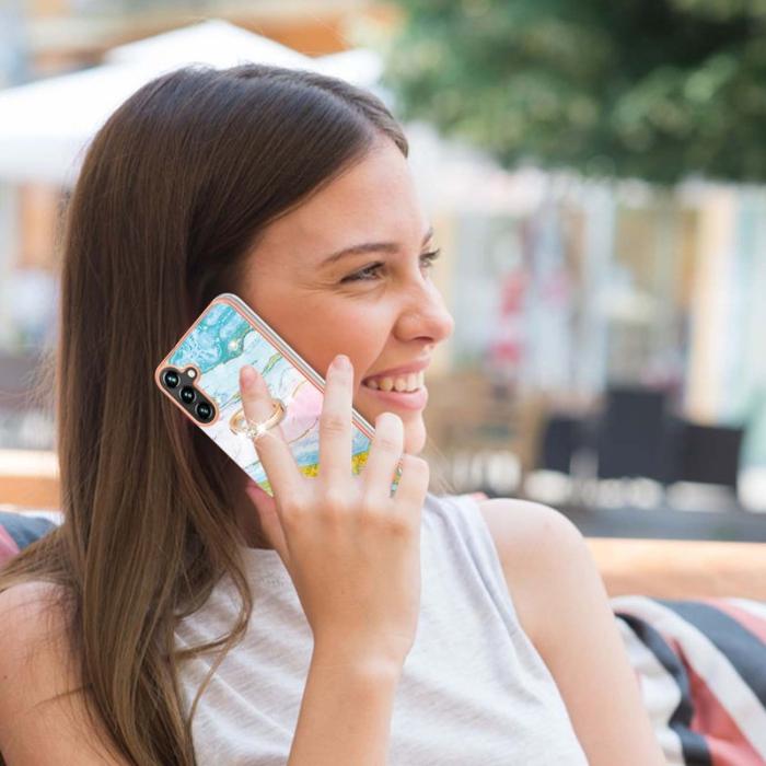 OEM - Samsung Galaxy A55 5G Skal TPU Marmor Mönster - Grön 004