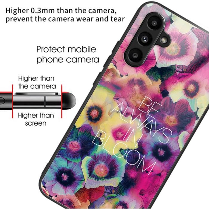 OEM - Samsung Galaxy A55 5G Skal TPU Mönster Skydd - Färgglada Blommor