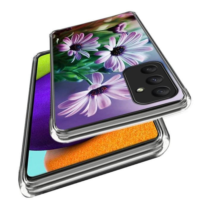 OEM - SAMSUNG Galaxy A55 5G Skal TPU Mönster Slim Design - Lila Krysantemum