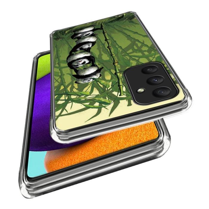 OEM - Samsung Galaxy A55 5G Skal TPU Mönstertryck - Staplande Pandor