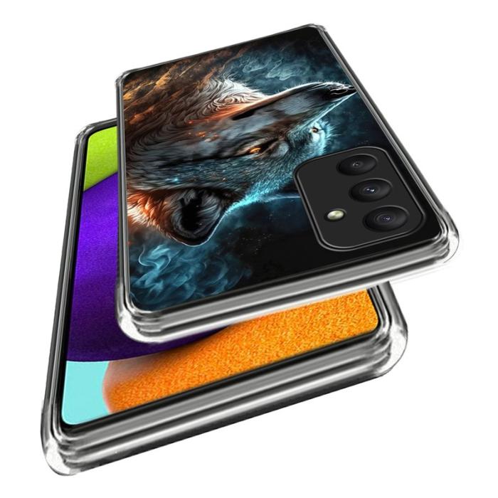 OEM - Samsung Galaxy A55 5G Skal TPU Mönstertryck - Vildvarg Porträtt