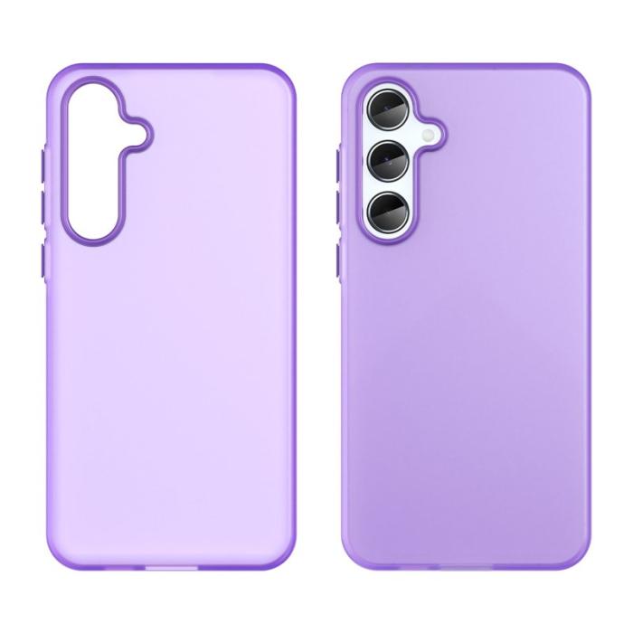 OEM - Mobilskal till Samsung Galaxy A55 5G TPU + PC Matt Transparent Design - Lila