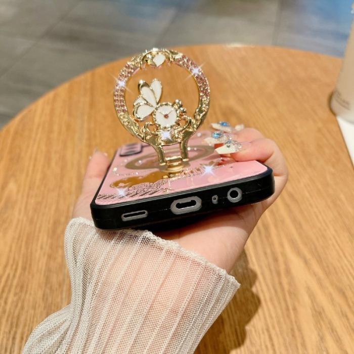 OEM - Samsung Galaxy A55 5G Skal TPU + PC Med Ställ - Rosa