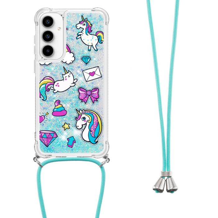 OEM - Samsung Galaxy A55 5G Skal TPU Snabbsandmönster - Häst och Diamant