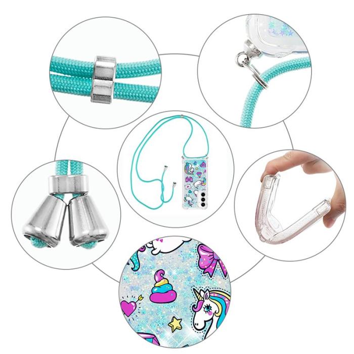 OEM - Samsung Galaxy A55 5G Skal TPU Snabbsandmönster - Häst och Diamant