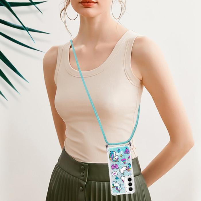 OEM - Samsung Galaxy A55 5G Skal TPU Snabbsandmönster - Häst och Diamant