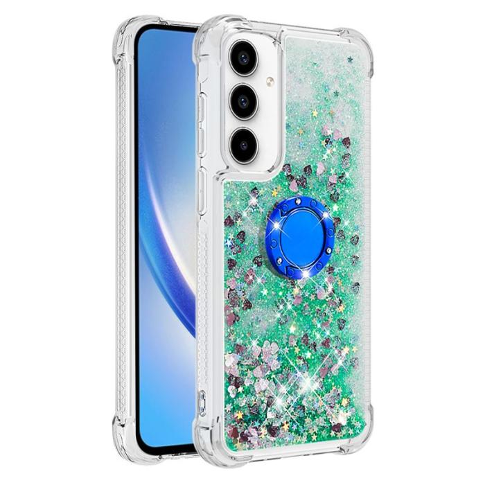 OEM - Samsung Galaxy A55 5G Mobilskal TPU Stöd - Grön / Hjärtan