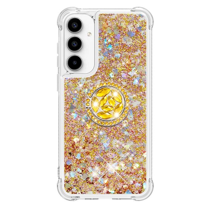 OEM - Samsung Galaxy A55 5G Skal TPU Stöd Skydd - Guld / Hjärtor