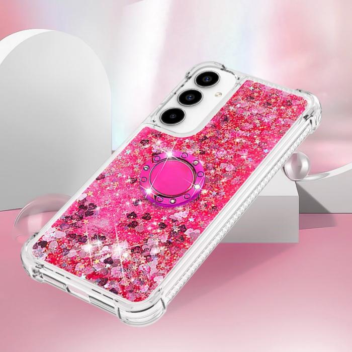 OEM - Samsung Galaxy A55 5G Skal TPU Stöd Skydd - Rosa / Hjärtor