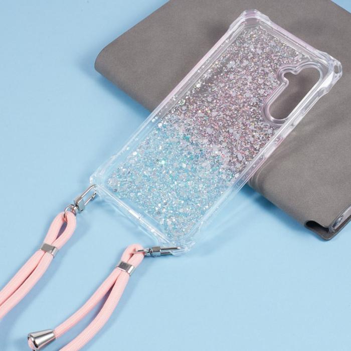 OEM - Samsung Galaxy A55 5G Skal TPU+Acrylic Gradient - Rosa+Grön