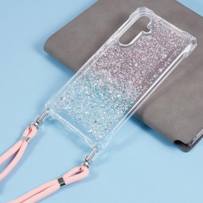 OEM - Samsung Galaxy A55 5G Skal TPU+Acrylic Gradient - Rosa+Grön