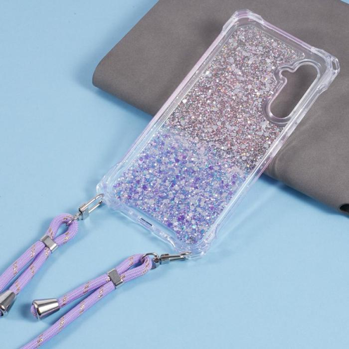 OEM - Samsung Galaxy A55 5G Skal TPU+Acrylic Gradient - Rosa+Lila