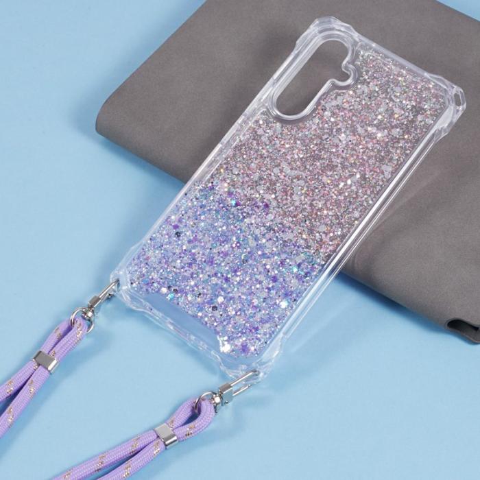 OEM - Samsung Galaxy A55 5G Skal TPU+Acrylic Gradient - Rosa+Lila