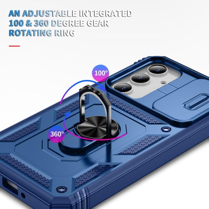 OEM - Samsung Galaxy A55 5G Skal TPU+PC Camshield Hybrid - Blå