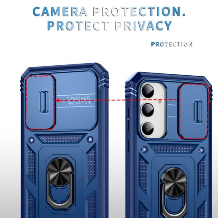 OEM - Samsung Galaxy A55 5G Skal TPU+PC Camshield Hybrid - Blå