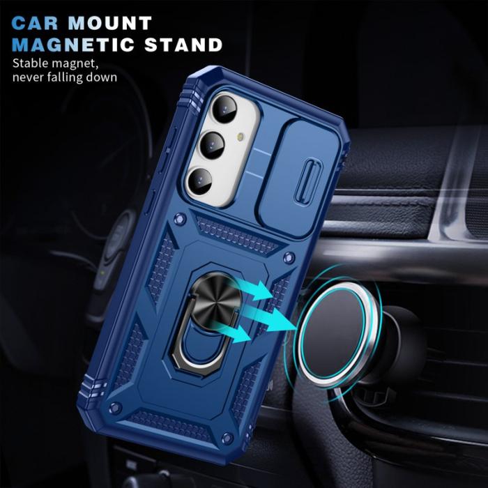 OEM - Samsung Galaxy A55 5G Skal TPU+PC Camshield Hybrid - Blå