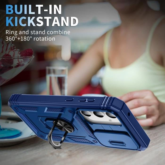 OEM - Samsung Galaxy A55 5G Skal TPU+PC Camshield Hybrid - Blå