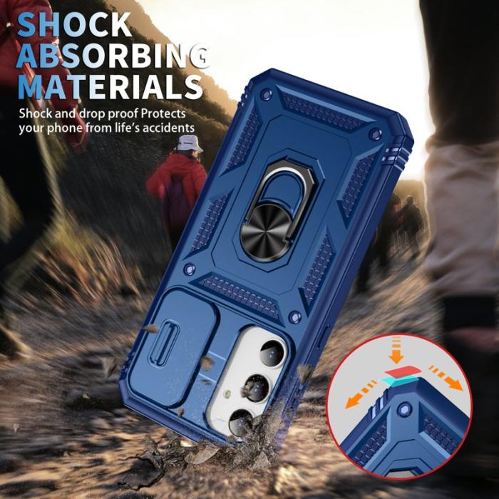 OEM - Samsung Galaxy A55 5G Skal TPU+PC Camshield Hybrid - Blå