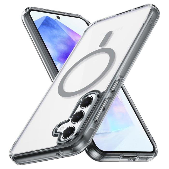 OEM - Samsung Galaxy A55 5G Skal TPU+PC Klar - Grå