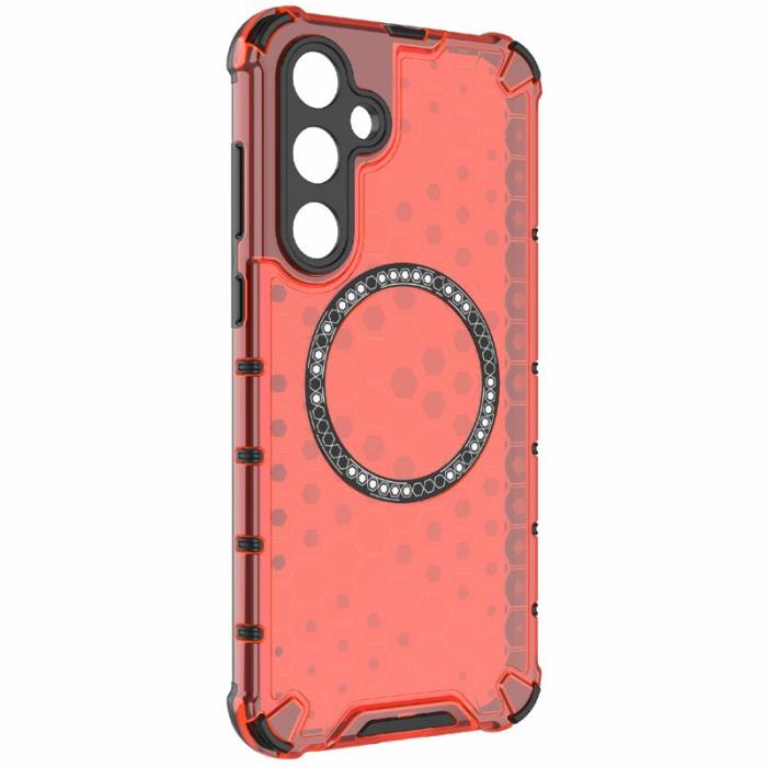 OEM - Samsung Galaxy A55 5G Skal TPU+PC Magnetiskt Skydd - Röd