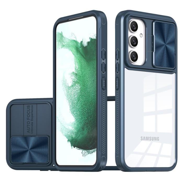 OEM - Samsung Galaxy A55 5G Skal TPU+PC Transparent - Marinblå