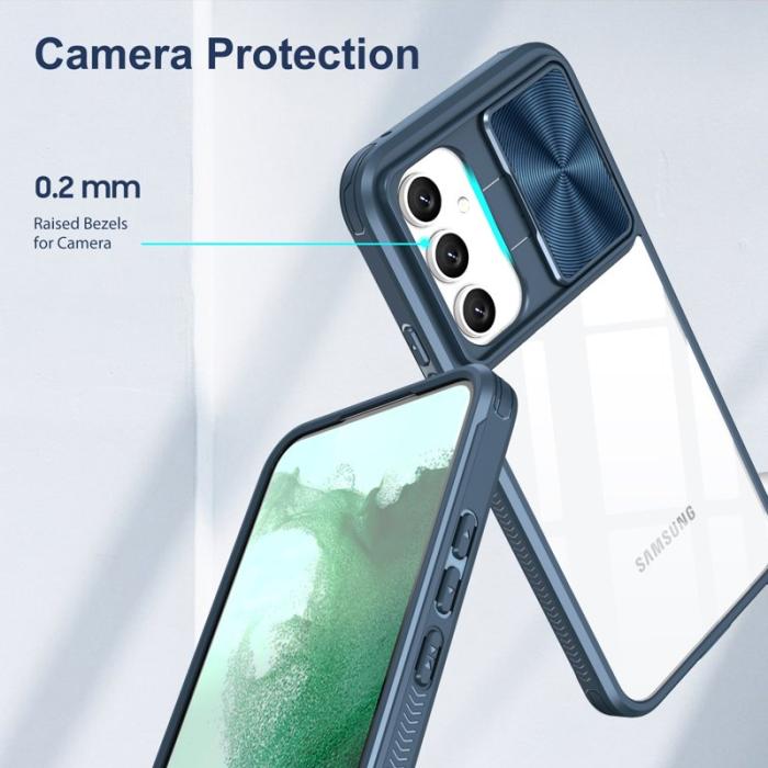 OEM - Samsung Galaxy A55 5G Skal TPU+PC Transparent - Marinblå