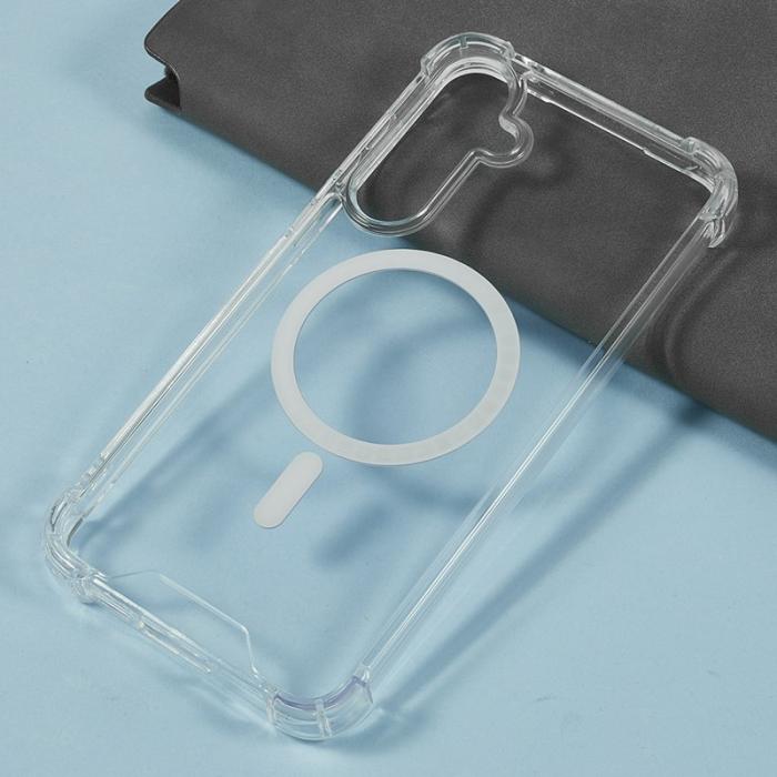 OEM - Samsung Galaxy A55 5G Skal Transparent Magnetiskt 1.5mm Stöttålig - Klar